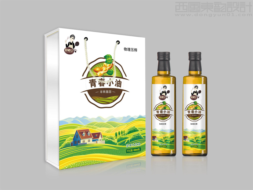 黑龍江好老公食品有限公司好老公青春小油大豆食用油包裝設(shè)計