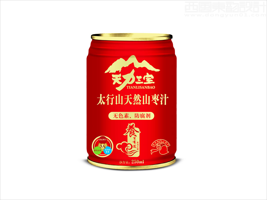 河北邢州棗業(yè)有限公司天力三寶山棗汁包裝設(shè)計---紅色版