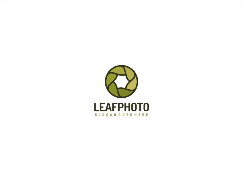 LEAFPHOTO SLOGANGOESHERE LOGO設計