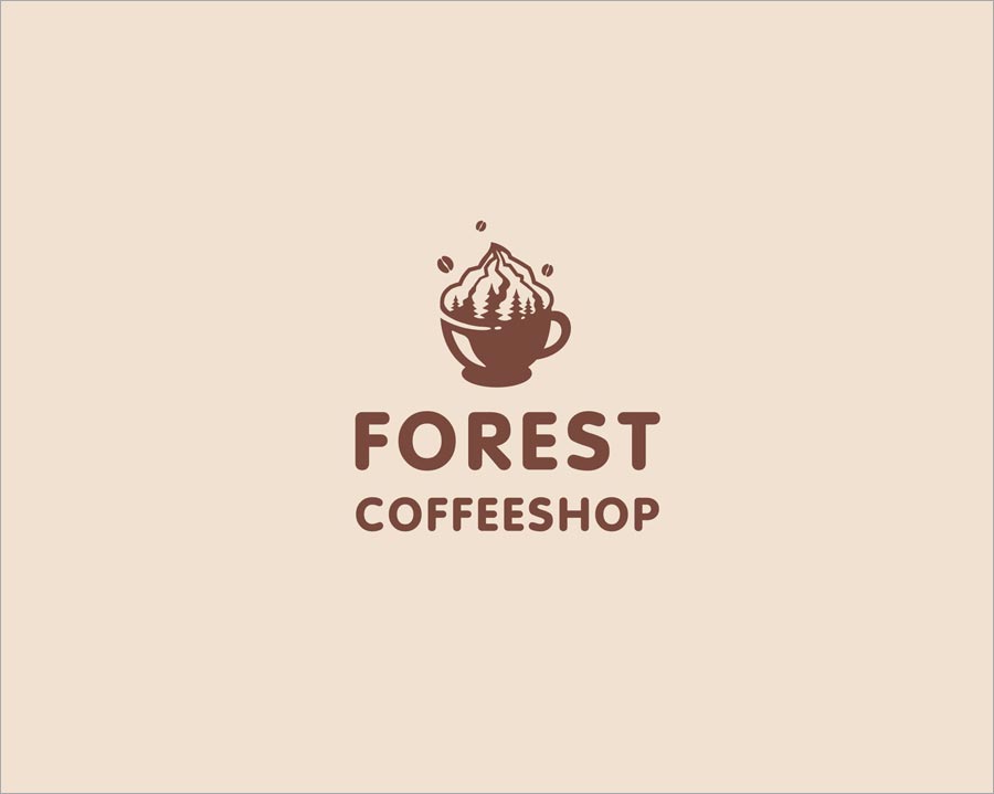 Forest 咖啡店商標設(shè)計