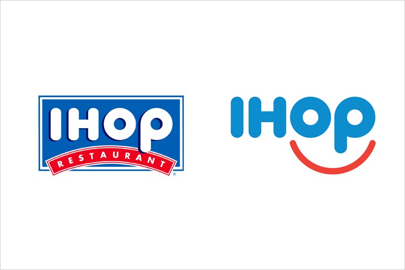 IHOP 新舊商標設(shè)計對比圖