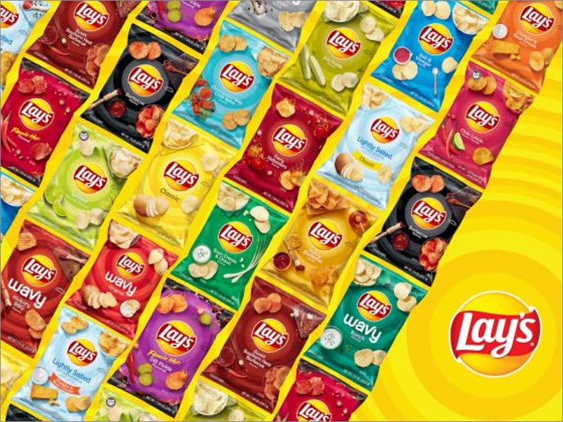 Lay's樂事薯片休閑食品包裝重新設(shè)計(jì)涵蓋了所有口味，包括115種不同的包裝設(shè)計(jì)