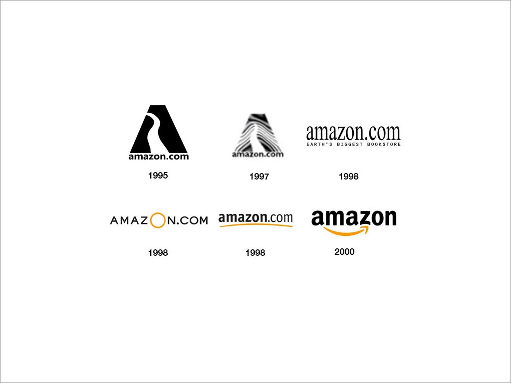 Amazon logo 設(shè)計(jì)演變過(guò)程