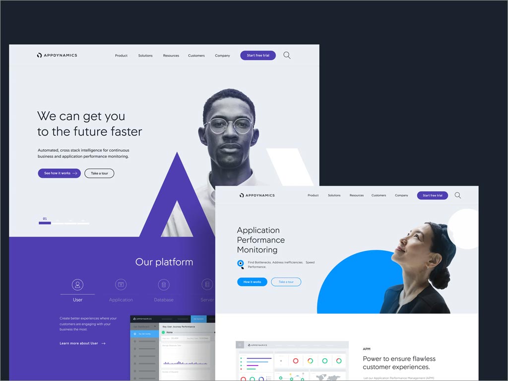 AppDynamics軟件公司品牌形象vi設(shè)計(jì)之網(wǎng)站頁面設(shè)計(jì)