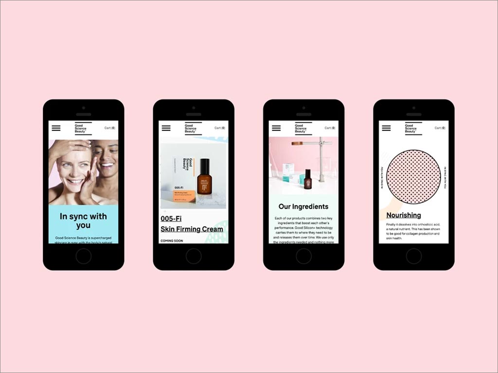 美國good science beauty護(hù)膚產(chǎn)品手機(jī)端網(wǎng)站頁面設(shè)計