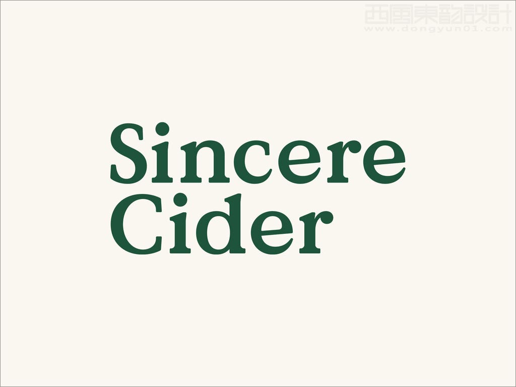 Sincere Cider蘋果酒logo設(shè)計