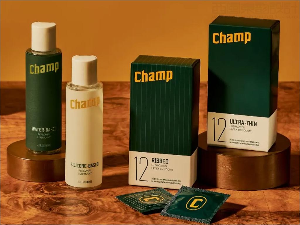 美國Champ避孕套潤滑油兩性健康用品包裝設計