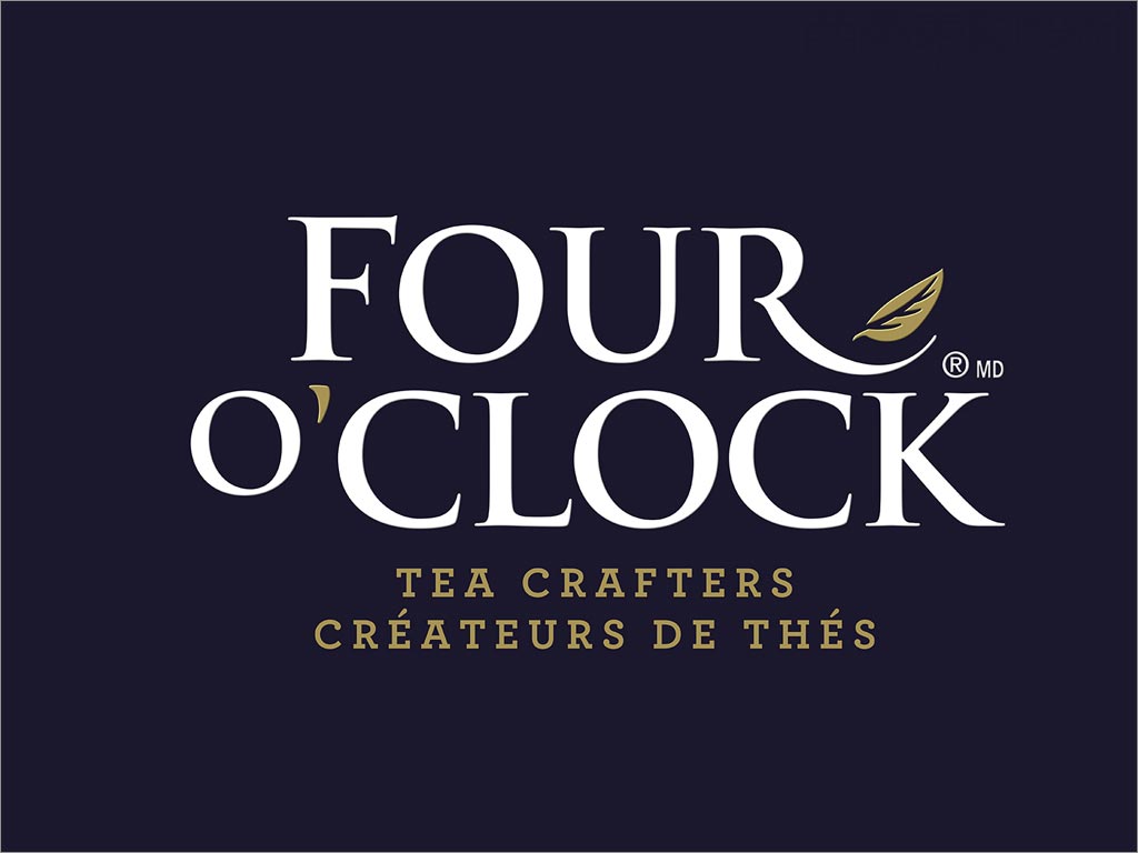 加拿大Four O'Clock有機(jī)茶飲品logo設(shè)計