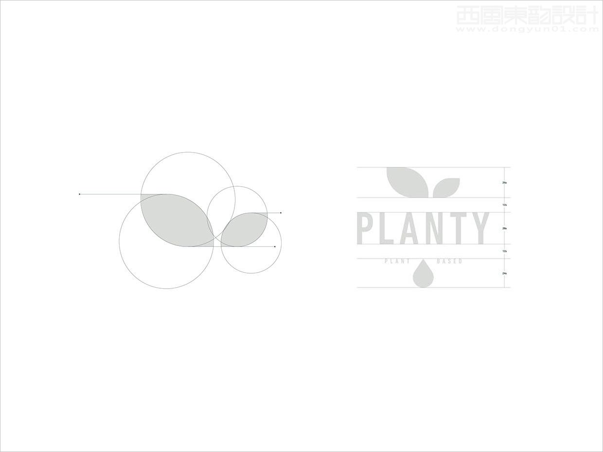 Planty有機植物奶logo設(shè)計標準化制圖