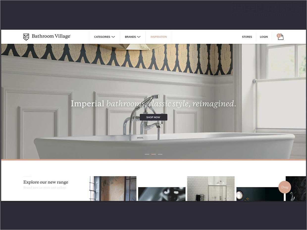 英國Bathroom Village浴室用品品牌vi設計之網站頁面設計