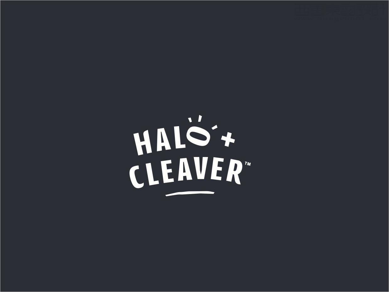 美國Halo+Cleaver醬料調(diào)味品品牌logo設(shè)計