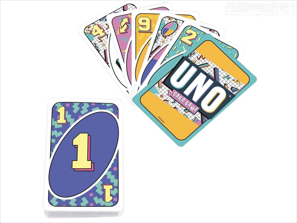 13. UNO 標志性的 1990 年代撲克紙牌游戲玩具包裝設計