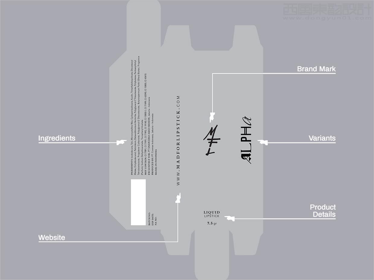 印度尼西亞MFL唇膏彩妝化妝品包裝設(shè)計(jì)