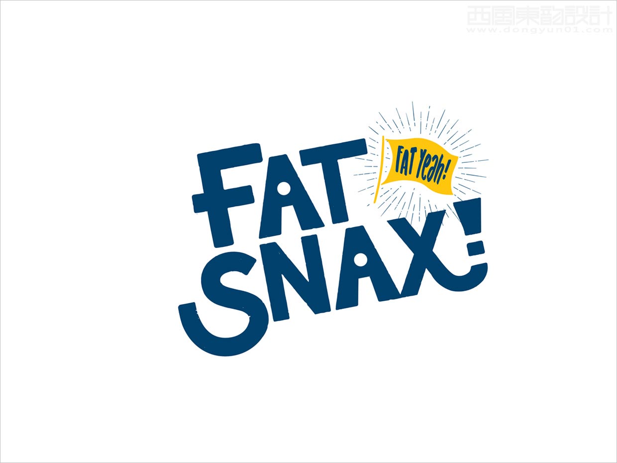 美國(guó)Fat Snax餅干快消食品logo設(shè)計(jì)